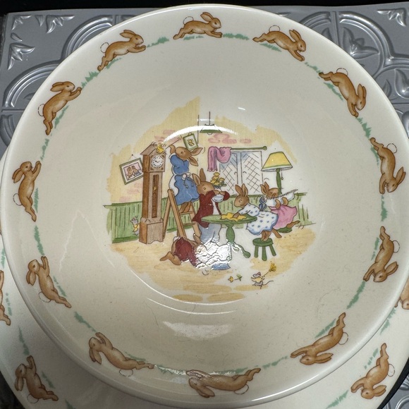 2002 Royal Doulton for Kids Bunnykins Cup Bowl Plate 3pcs - Picture 5 of 10